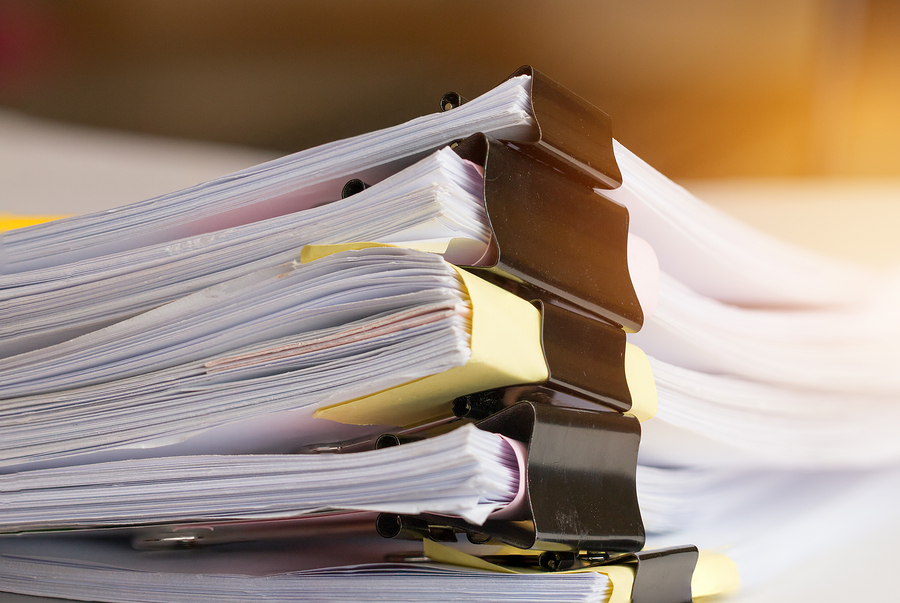 Documents before scanning
