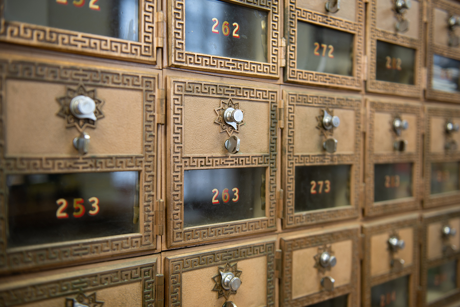 Concept picture of old post boxes